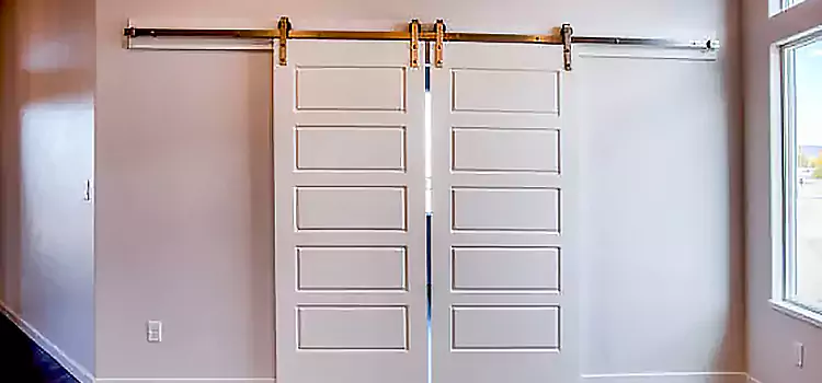 Glass Barn Door with Installation Hardware Kit Clearfield
